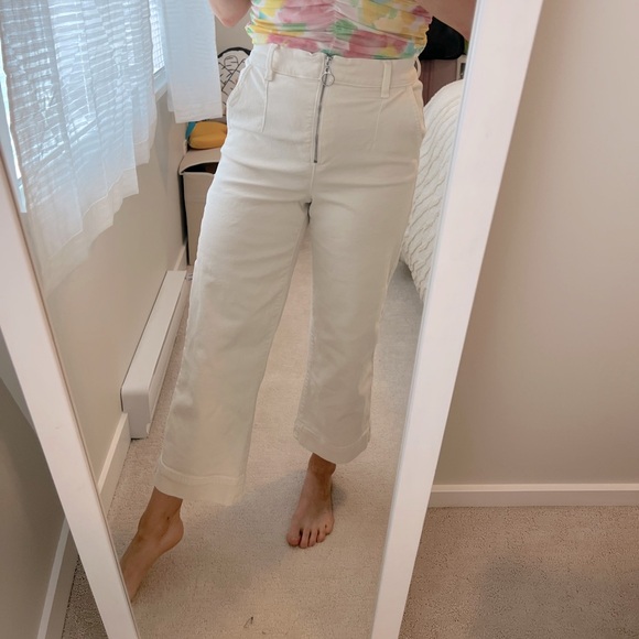 White culottes with zipper closer - Picture 3 of 5